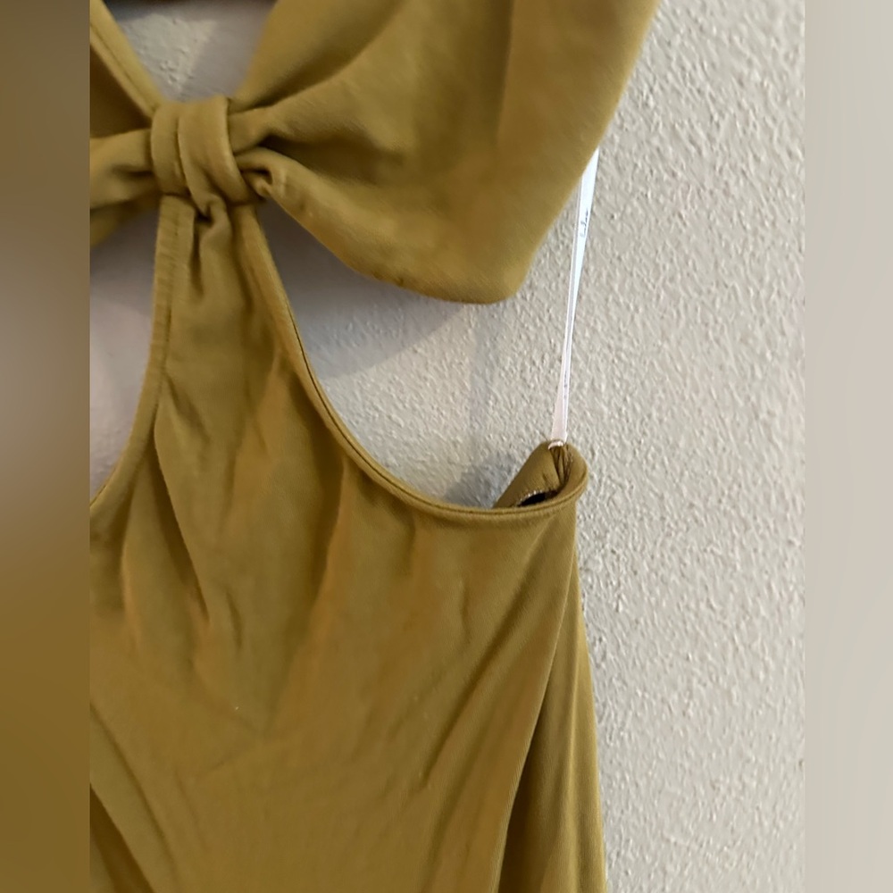 A9 - 479 Lulus Opening Night Olive Green Cutout Bodycon maxi dress size medium - Picture 13 of 14